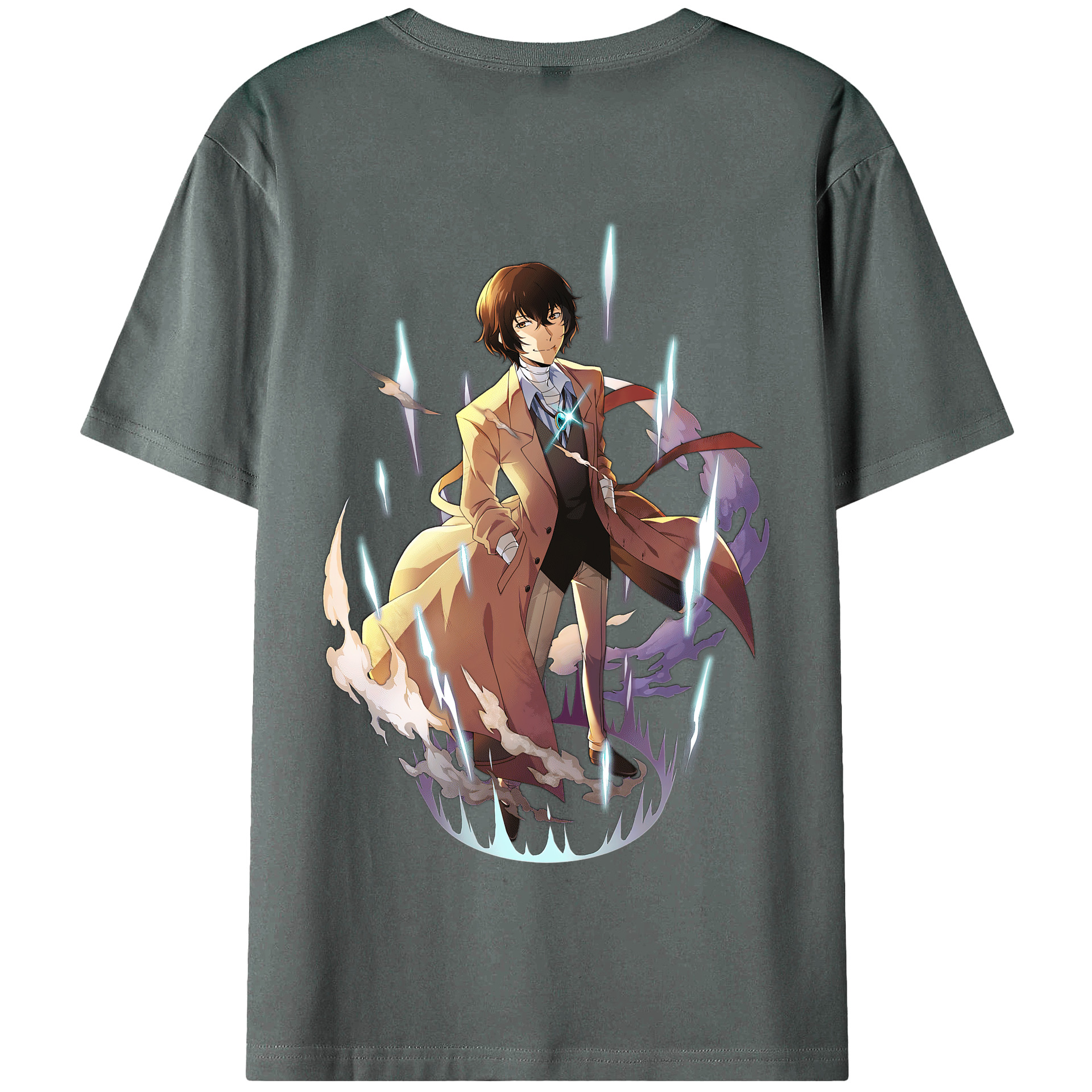 （画像用） 文豪ストレイドッグス Bungo Stray Dogs 綿100％半袖Tシャツ（背面プリント）